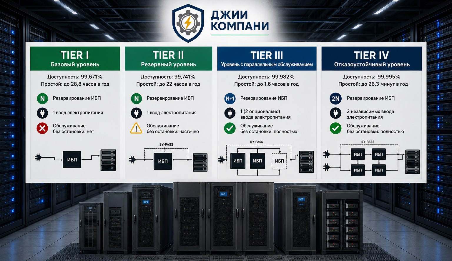 Какие ИБП ставят в ЦОД
