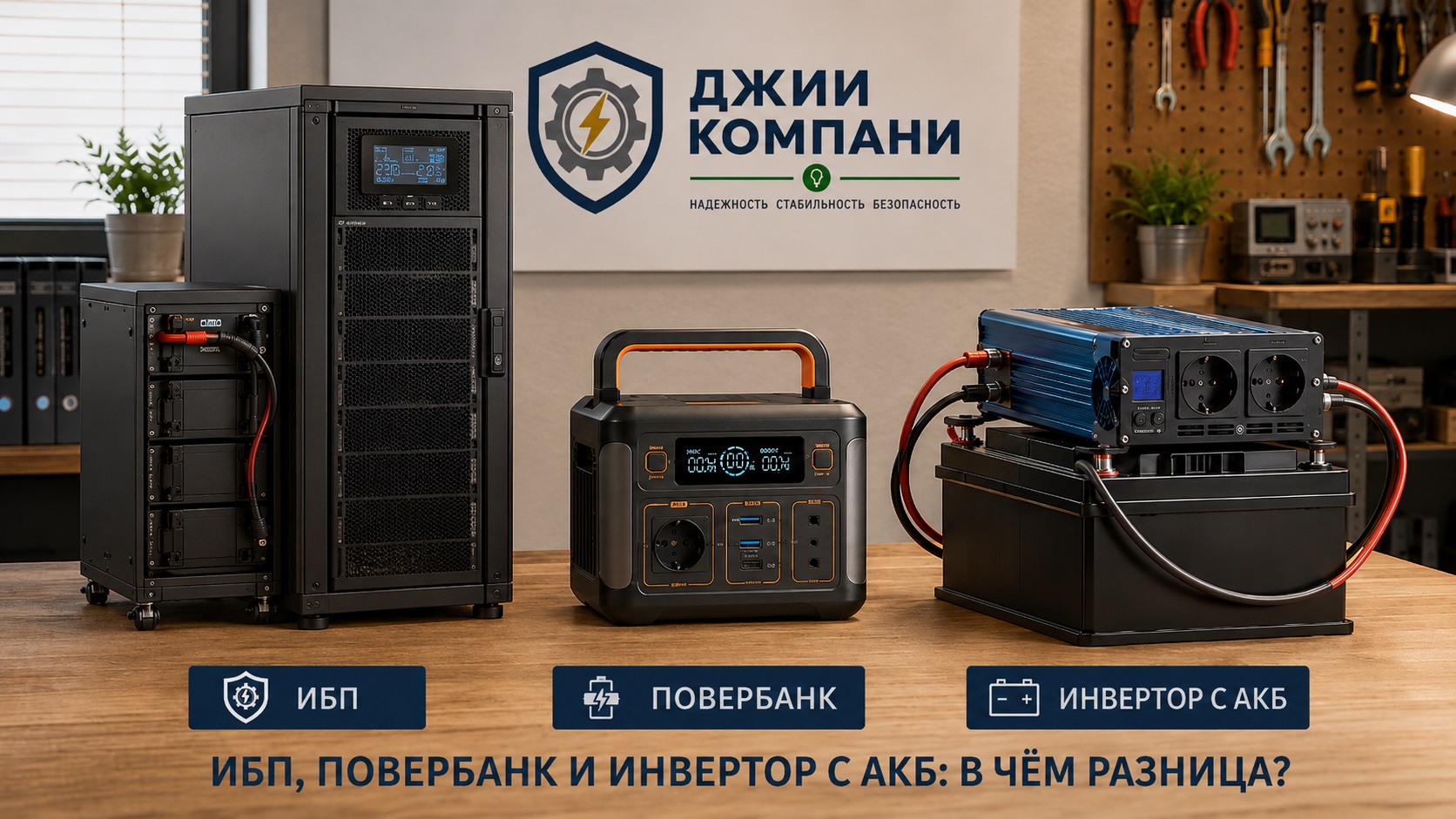 Сравнение ИБП, повербанка и инвертора с АКБ